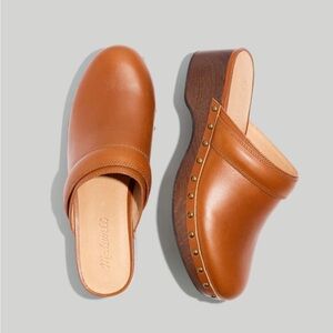 Madewell Women's Brown Leather Clogs